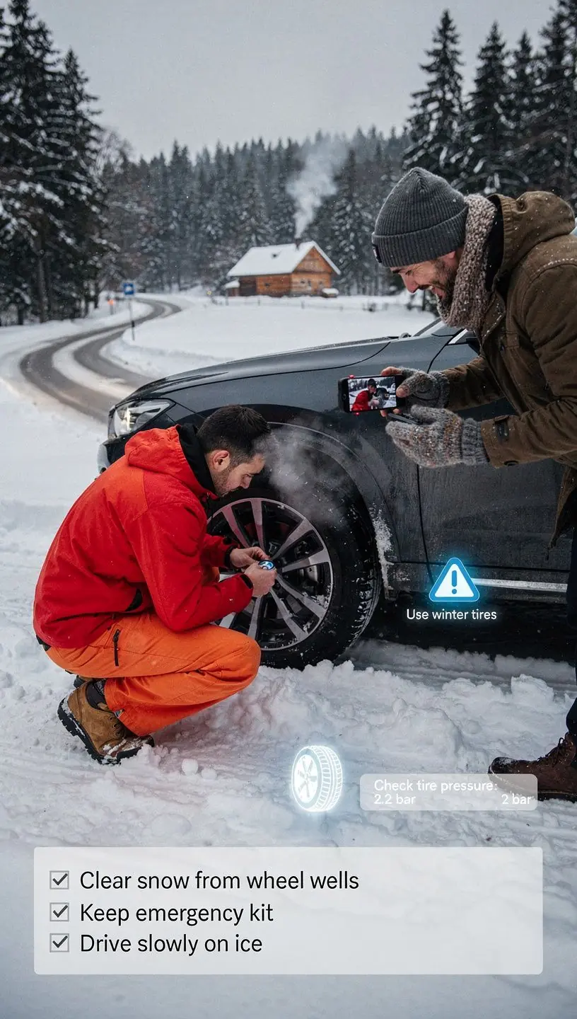 Warnleuchten auf dem Armaturenbrett eines Autos, die auf einen technischen Defekt hinweisen